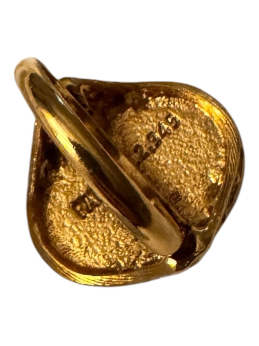Vintage Gold Filled Filagree Ring With Carnelian Lucite Cabochon NWOB - Picture 3 of 8